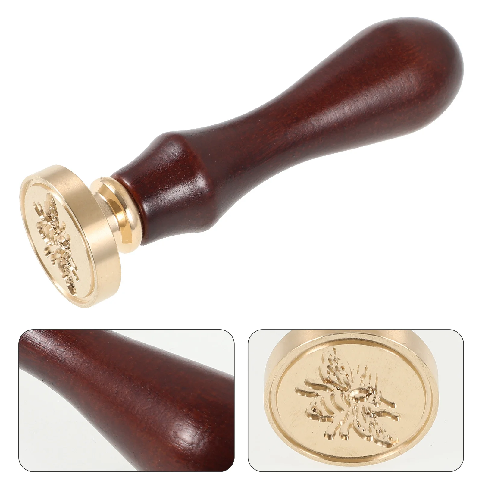 

1Set Fire Wax Seal Stamp Copper Head Wood Handle Handmade Sealing Wax Stick for Wedding Invitations Greeting Cards Craft
