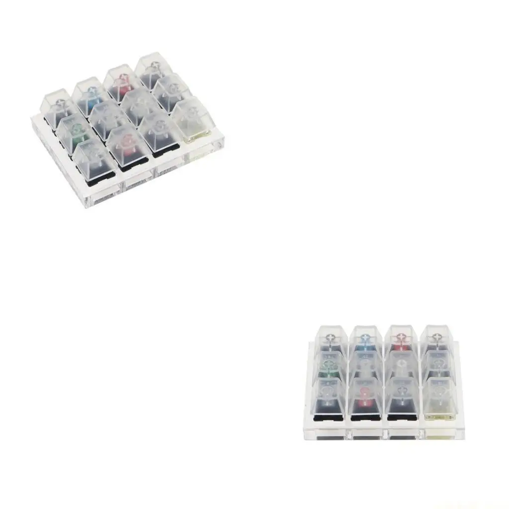 

Тестер переключателей Cherry MX с 12 ключами, пробник колпачков клавиш с акриловым пустым базовым ключом