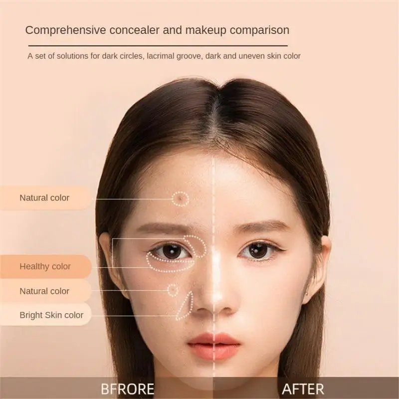 3-color Concealer Palette Moisturizing Cover Dark Circles And Acne Marks Natural Makeup Contouring Cream Shadow Cosmetics