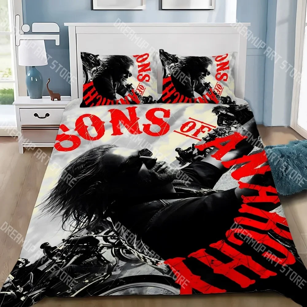 Fashion Sons of Anarchy TV Bedding Set Single Twin Full Queen King Size Bed Set Kids Bedroom Duvetcover Sets Bed Sheet Set