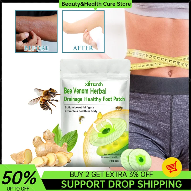 Bee Venom Lymphatic Shaping Patch Lose Weight Relieves Lymph Swelling Fast Burning Fat Slimming Tightening Abdominal Sticker