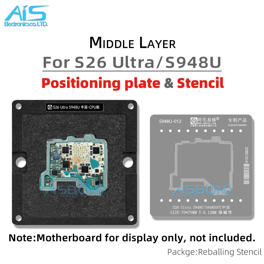 Middle Layer Reballing Stencil Template Station For Samsung S26 S25 S24 S23 Ultra S22 S21 + S20 S26+ S24+ S23+ S25FE S24U S23FE