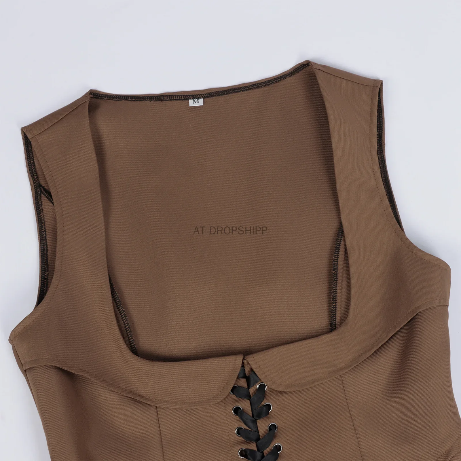 Middeleeuwse Renaissance Hoge Hals Mouwloos Halloween Retro Steampunk Zeemeermin Ontwerp Dames Lange Rok Cosplay