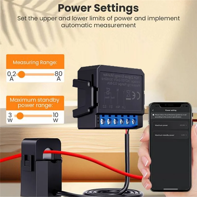 ABKO-Zigbee مقياس الطاقة الذكي كيلووات ساعة استهلاك إنتاج الطاقة ثنائي الاتجاه مراقبة متر 2 عصابة
