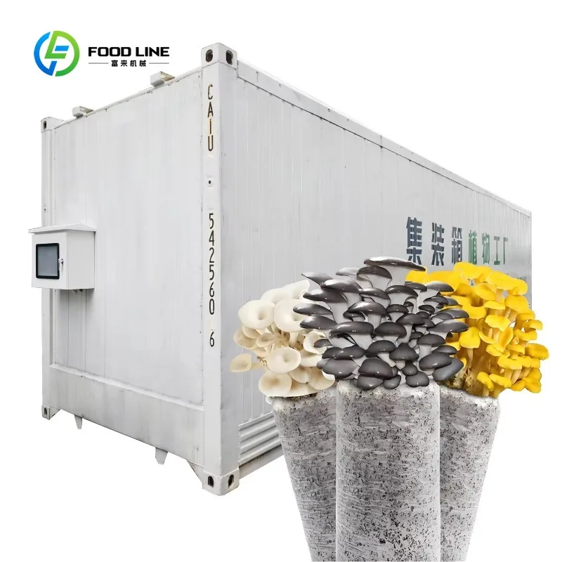Customized 40ft Large Solar Powered Indoor Mushroom Growing Container Plant Factory Energy Saving For Commercial Farm