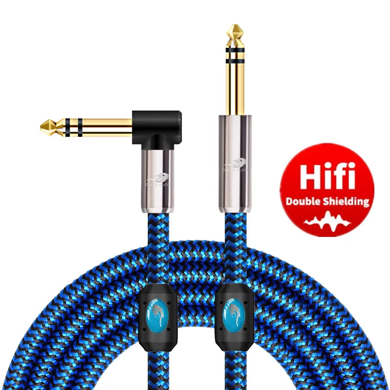 

1/4'' TRS 6.35mm Male Stereo Jack Audio Cable for Amp Mixer Instrument Guitar 6.35 OFC Balanced Interconnect Cords 1m 2m 3m 5m