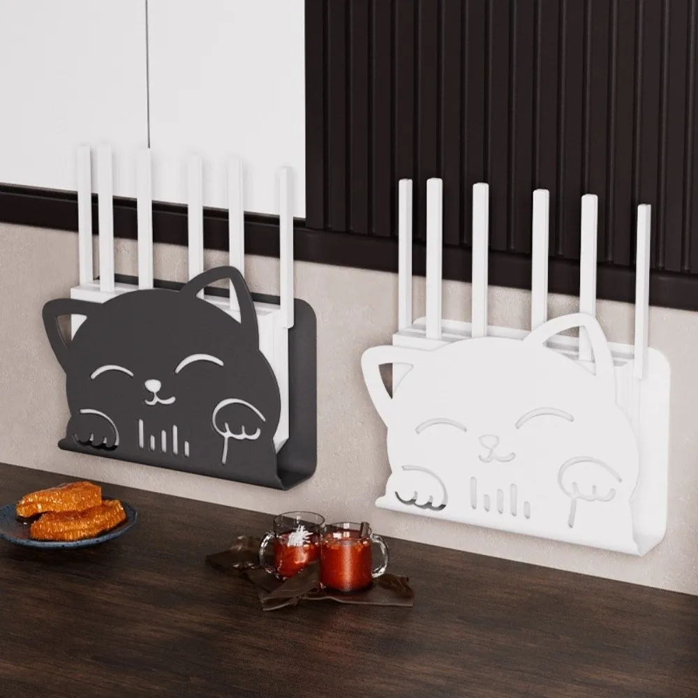 Decoration Plastic Router Stand Cat-Themed Wall-mounted Set-Top Box Wall-Mounted Bracket Home