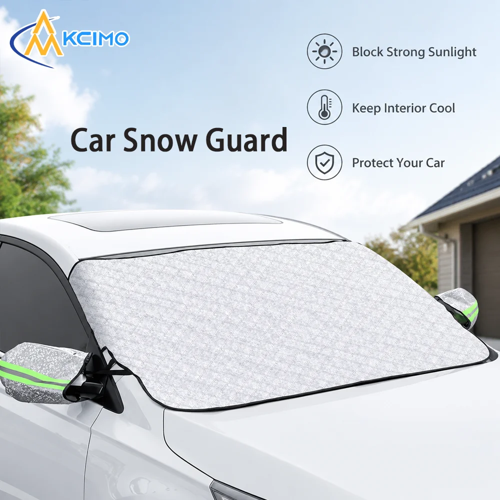All-Season Front Windshield Shield, Snow & Frost Resistant Car Glass Cover, UV Blocking Thermal Insulation Exterior Protector