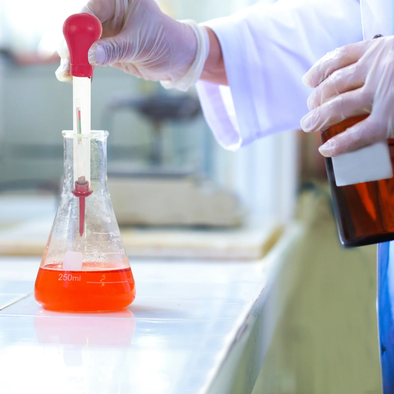 

2pcs Hydrometer Suction Type Glass Electrolytic Densitometer For -Hydraulic Density Measurement Tool Parts