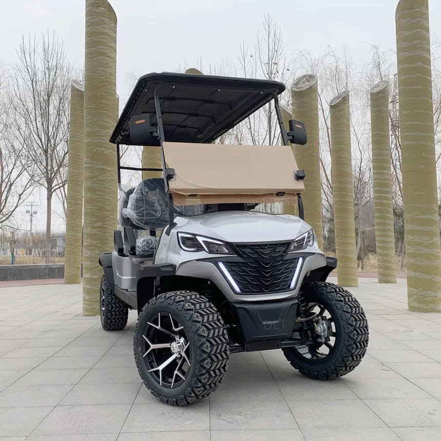 Cheap Price 5kw 7kw Motor Conversion kit sound bar 4+2 seater electric Golf Cart Suitable For Beach Off-Road Hunting Club Car