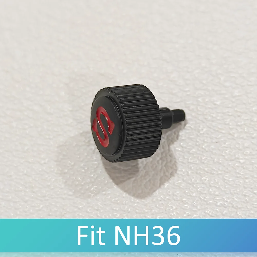 7 мм для NH35 Crown S Logo, серебристый, черный, золотой, многоцветный, нержавеющая сталь 316L, точные ввинчивающиеся коронки, запасная часть