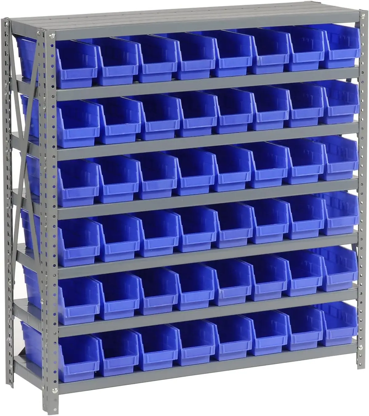 Global Industrial 7 Shelf Steel Shelving with (48) 4