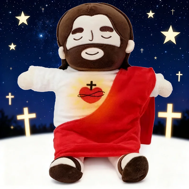 

Дыхание Иисуса, успокаивающая плюшевая игрушка, мультяшная Рождественская Пасха, мягкая утешающая музыкальная лампа, кукла-компаньон для сна, милые рождественские подарки