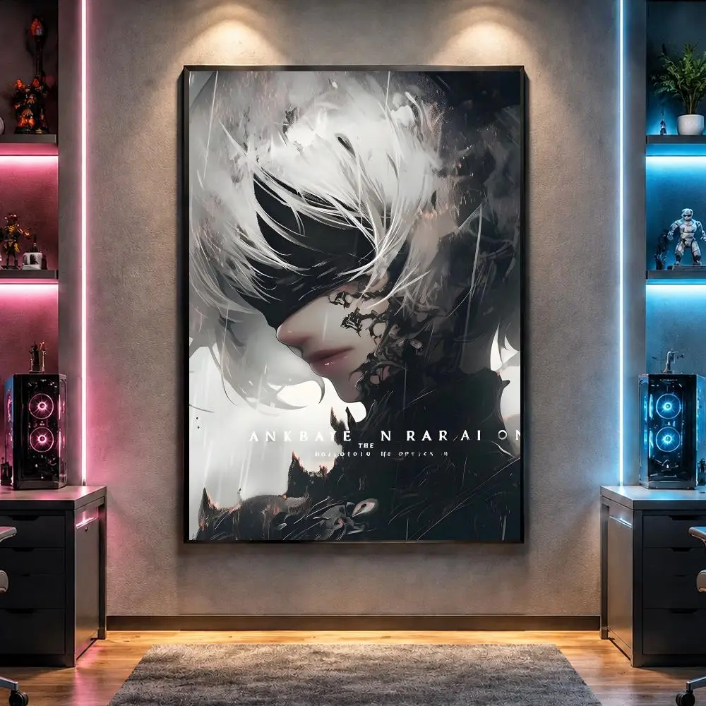 Game N-NieR Automata Android Action Poster Wall Art Bedroom Living Room Dorm Bar Cafe Gym Studio Home Decor Gifts