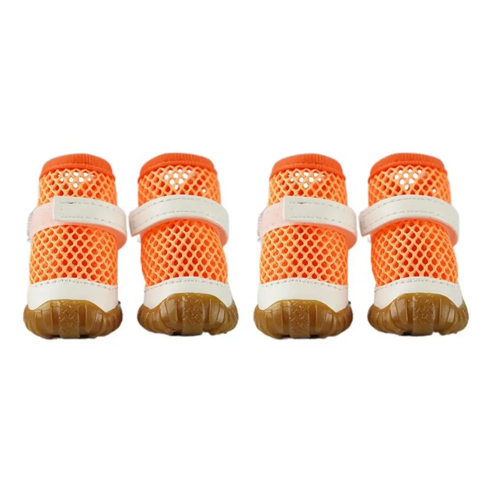 

Creative Breathable Dog Net Shoes Anti-Slip Soft Dog Sandals Shoes PVC Puppy Mesh Shoes Outdoor