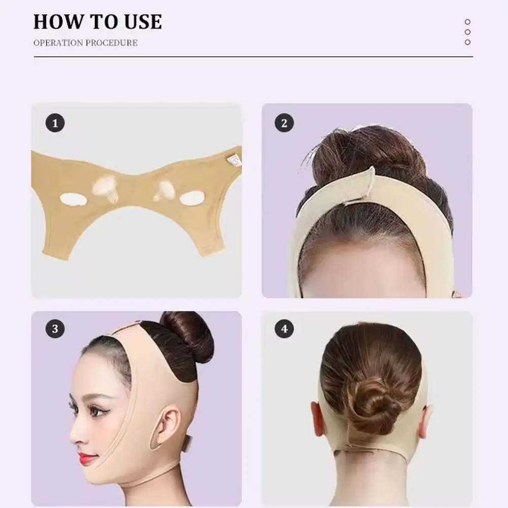 Gesicht V Shaper Gesichts Abnehmen Verband Entspannung Lift Lift Doppel Reduzieren Up Dünner Gesicht Kinn Massage Gürtel Band Form Slimm C0I5