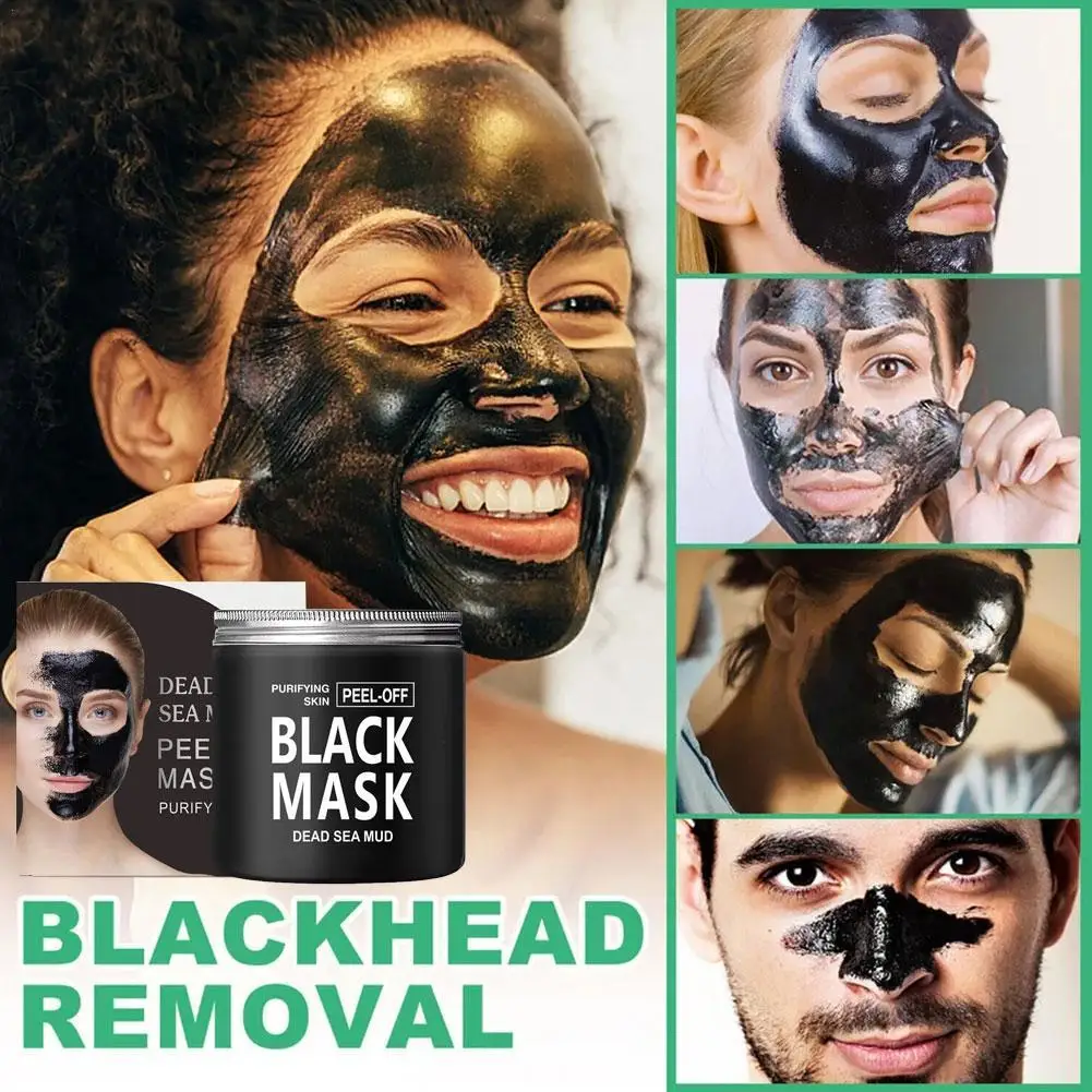 

Black Sea Mud Peel Off Blackhead Mask Peel Blackhead Removal Mask Pore-cleansing Nose Mask Beauty Health Skin Care Natural