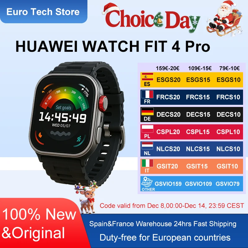 HUAWEI – montre originale FIT 4 Pro, appel Bluetooth HarmonyOS, écran couleur AMOLED de 1.82 pouces, capacité de la batterie 400mAh