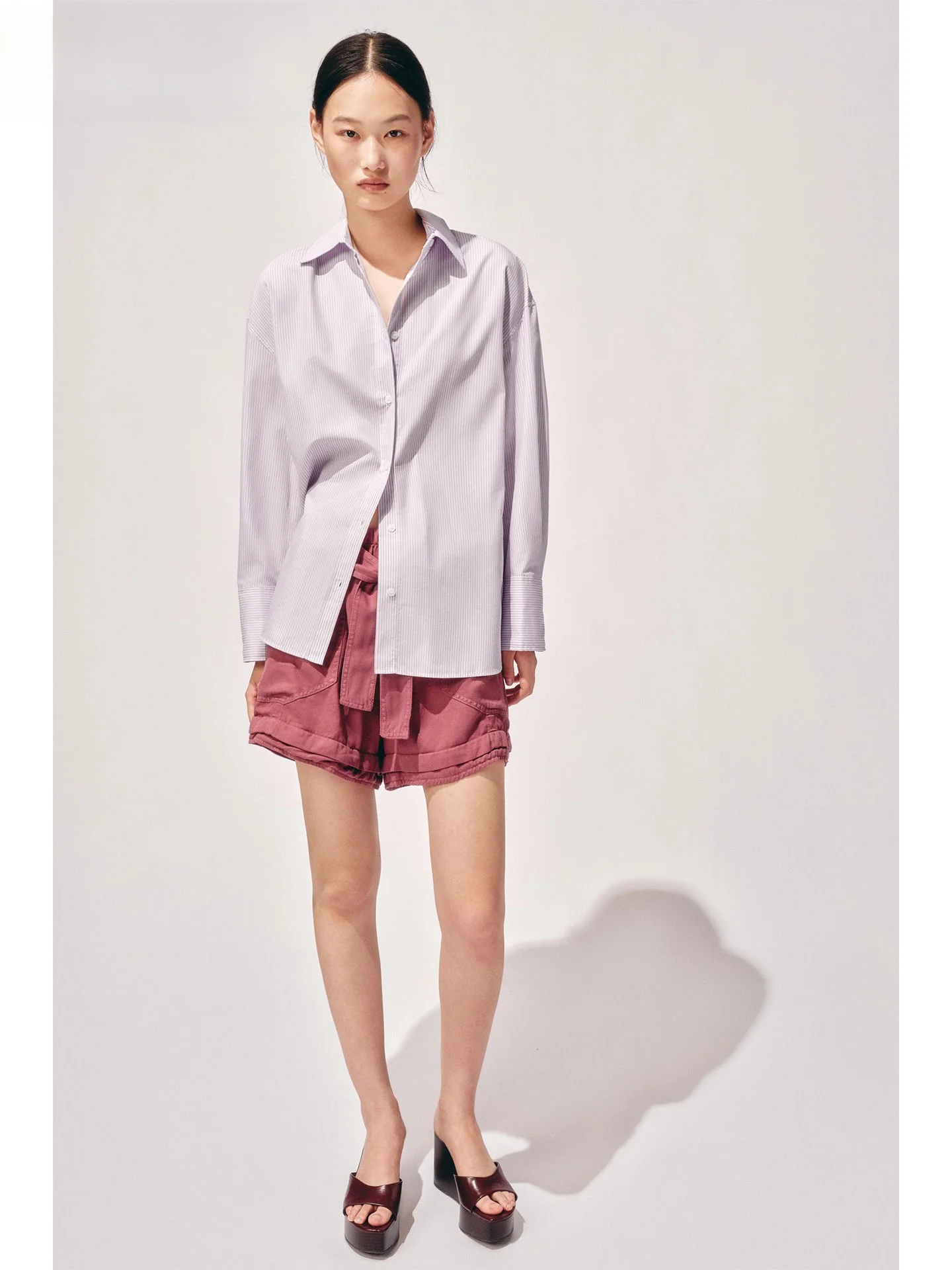 ZAPRHA Lato 2025 Luźna, zwiewna bluzka z jedwabiu z wiązaniem, kołnierzykiem i długim rękawem, damska, modna, bawełna, poliester