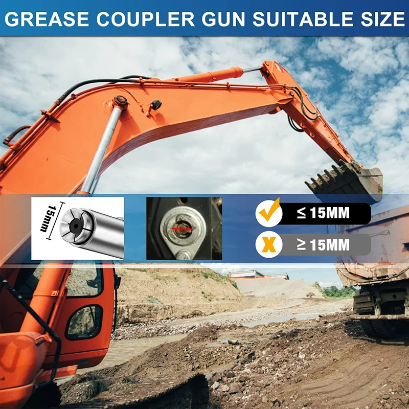 Double-Handle High-Pressure Locking Pliers Grease Nozzle, Grease Coupler, Repair Tools, NPT1/8 Adapter, Grease Gun Accessories