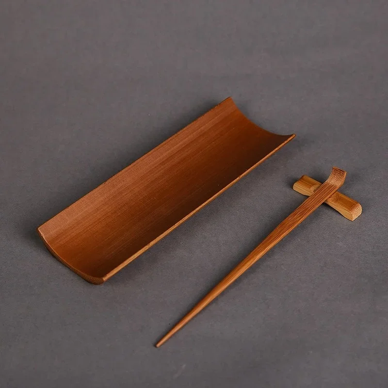 3/4/5Pcs Carbonized Bamboo Tea Set Suit Delicate Tea Clip Teaspoon Tea Clip Needle Spoon Pliers Tea Ceremony Tool Accessories