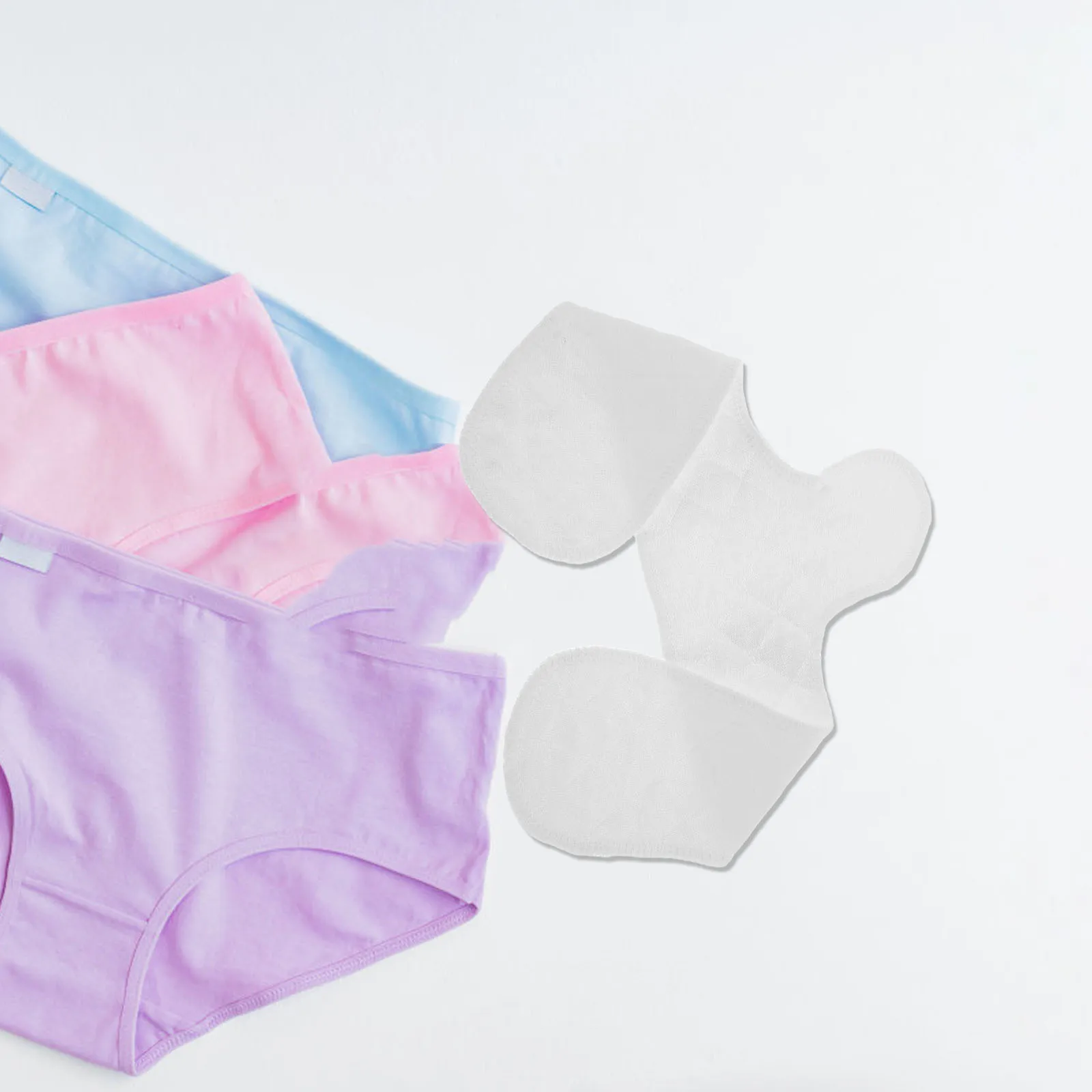 

2pcs Reusable Bra Liners Cotton Sweat Moisture Absorbing Inserts Women Comfort Breast Sweat Absorption Anti-Sweat Bra