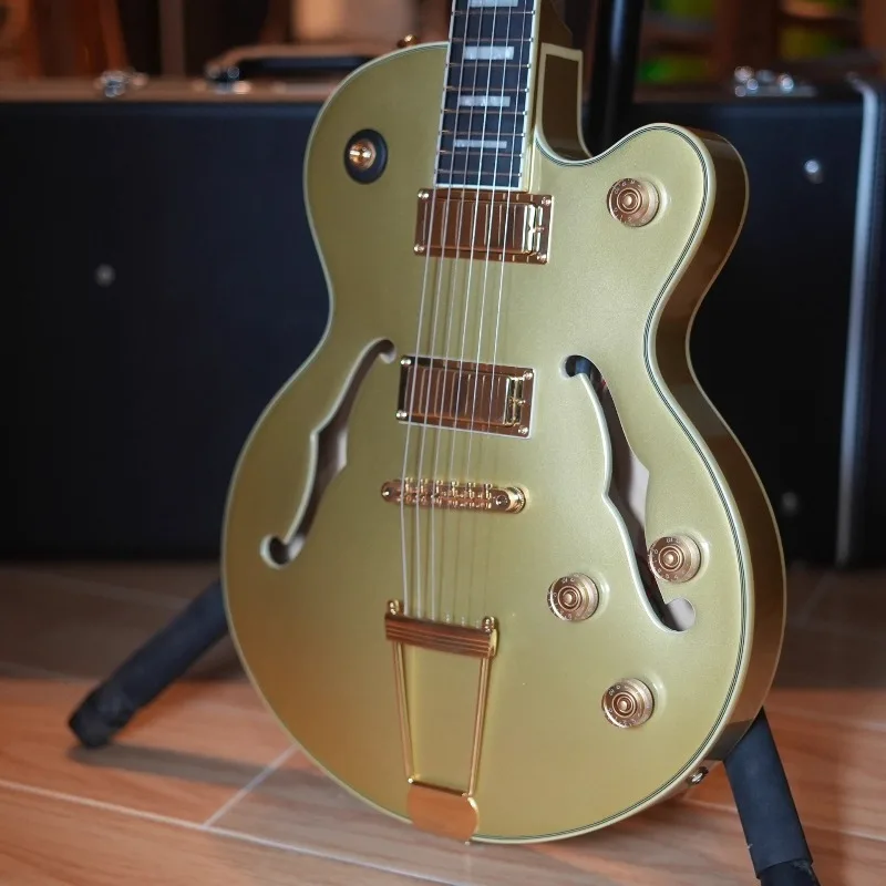 

Jazz Hollow Pro Beginner Electric Guitar, Champagne