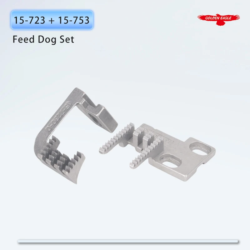 15-723 + 15-753 conjunto de alimentação para cães para kansaai especial dvk1702d, dvk1703d, v7003d, dwk1802d, w8003d, wx8103 máquina de costura de ponto de cobertura