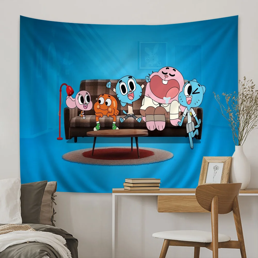 

The Amazing World Of Gumball Cartoon Anime Tapestry Wall Hanging Decoration Household Wall Hanging Home Decor