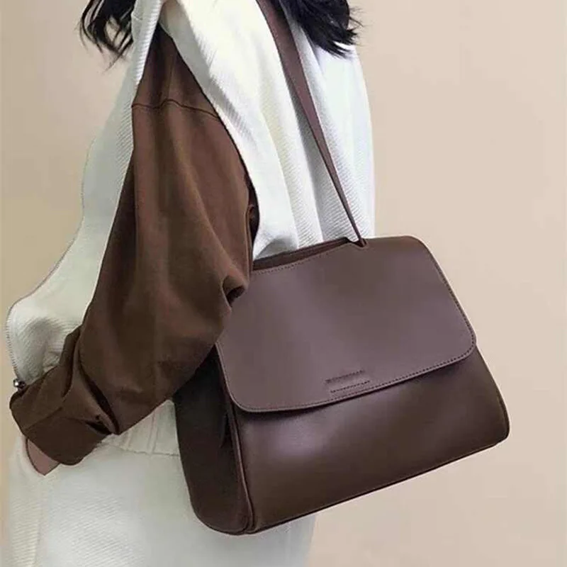 

Handheld Cowhide Simple Crossbody Bags for Woman Shoulder Bag Large Capacity Designer Bag Versatile Purse and Handbags Сумка Sac