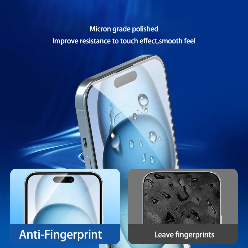 4 Piezas Vidrio Templado de Cobertura Completa para iPhone 11 12 13 14 15 16 Pro Max Protector de Pantalla para iPhone X XR XS Max 7 8 Plus Película de Vidrio 3