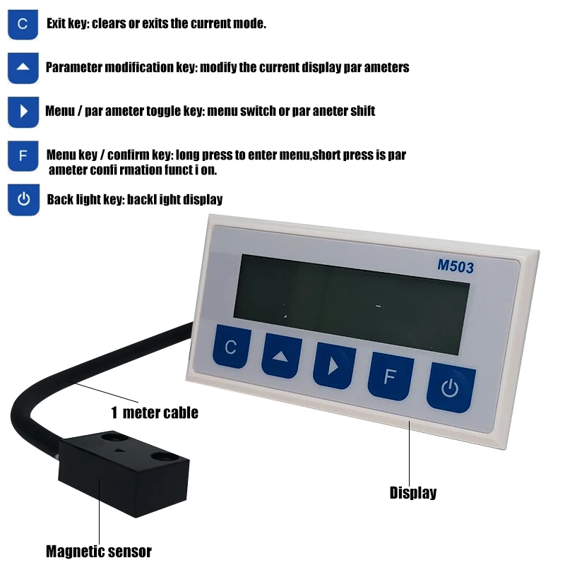 M503 Micro Magnetic Scale Integrated Embedded Measurement Display system Quasi-absolute type independent sources LED display