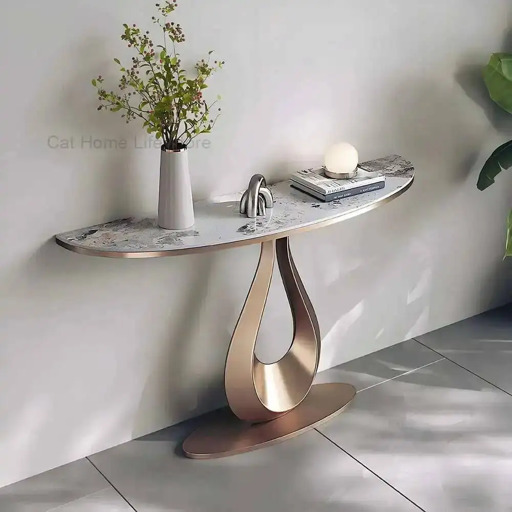 

Tables Metal Nordic Midcentry Modern Console Lobby Luxury Console Table Entrance Hallway Consolle Ingresso Living Room Furniture