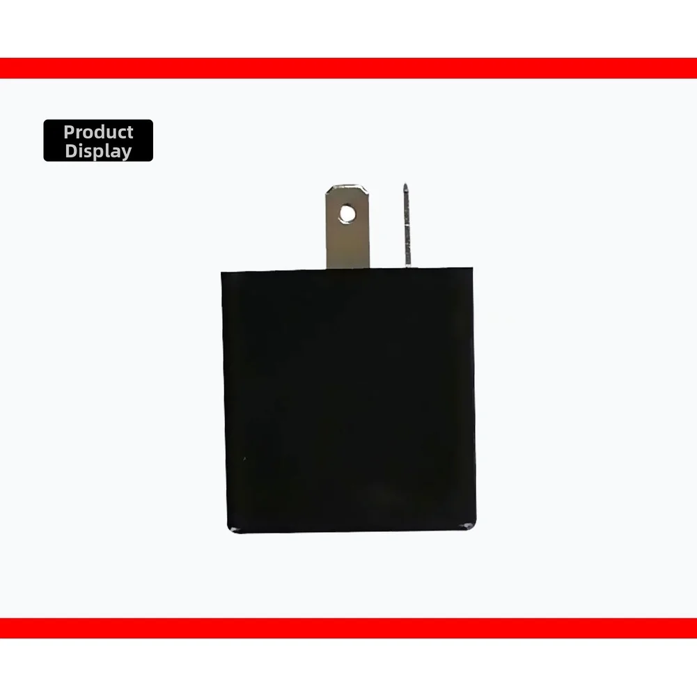 12V LED Motorcycle Flasher Relay With Buzzer, 2-Pin Turn Signal Controller For 8W-100W Load, Black ABS Housing