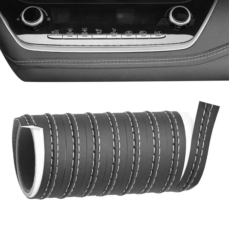 Car Interior Moulding Trim Leather Car Decoration Strip Weaving Automobile Accessories For Air Inlet Grille Tail Lamp Decoration