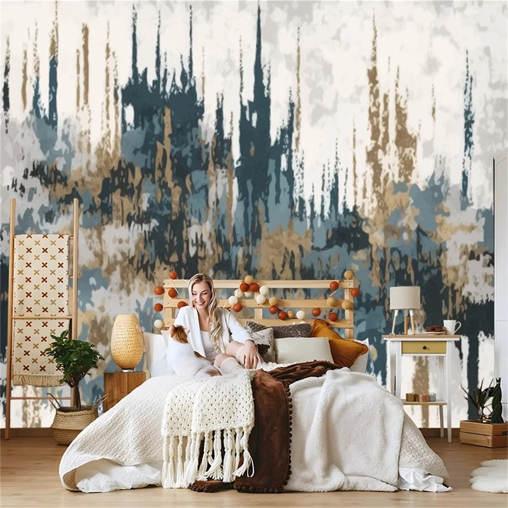 Benutzerdefinierte Landschaft Nebel Tapete TV Hintergrund Heimwerker 3D Retro Berg Tapeten für Wände Wohnzimmer Dekoration