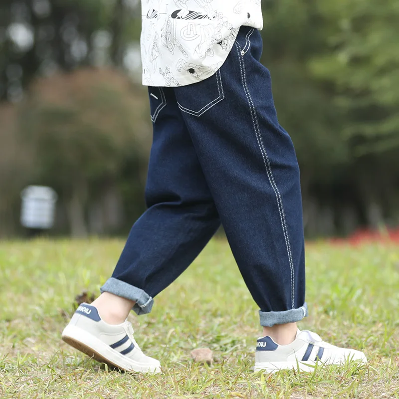 

Boys' Jeans Summer Thin Children's Casual Fashion Simple Pants Loose Handsome Sports Pants