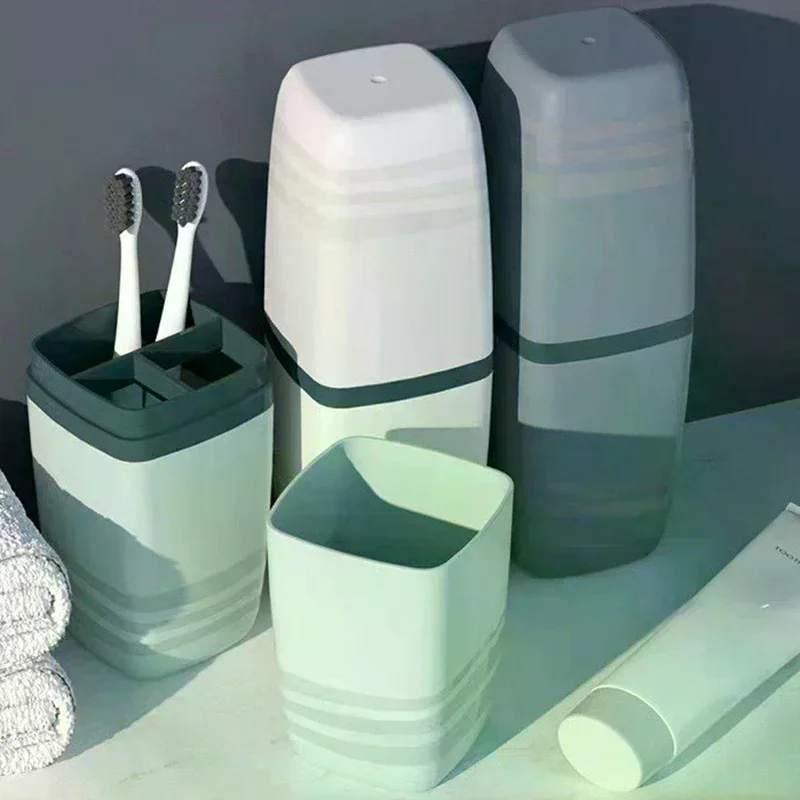 

Toothbrush Cup & Washing Set - Travel Portable Multifunctional Toothbrush Cup