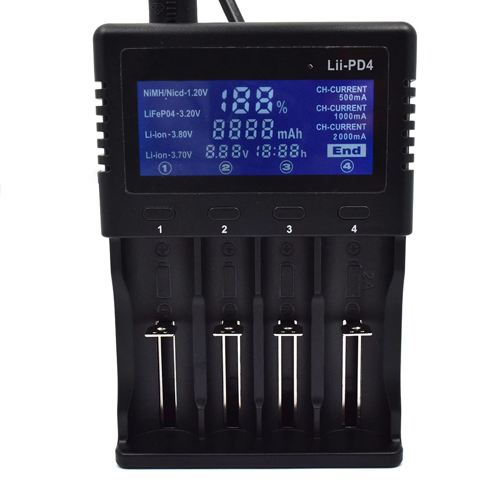 

Charging Display Lithium Ion LiFePO4 NiMh NiCd battery Smart Electric Recharge Battery Fast Charger