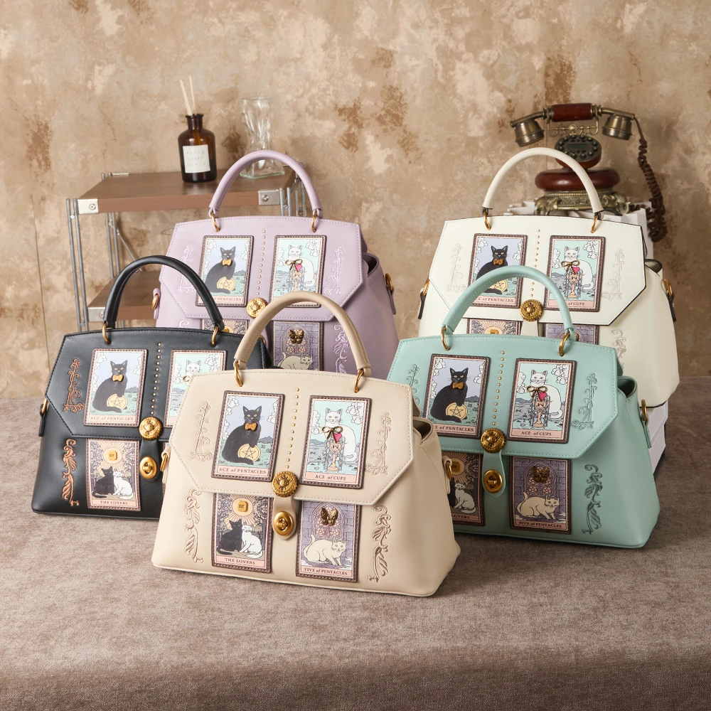 Women's Handbag 2026 New Original Design High Beauty, Large Capacity Fashion Cat Light Luxury Cross Shoulder Bag Tote Bag Multi