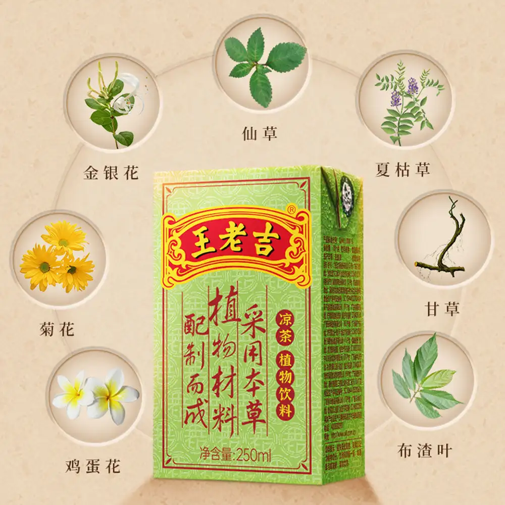 Wang Li Ji Herbal Tea, Caixa de papel, 4x6pk x 250ml