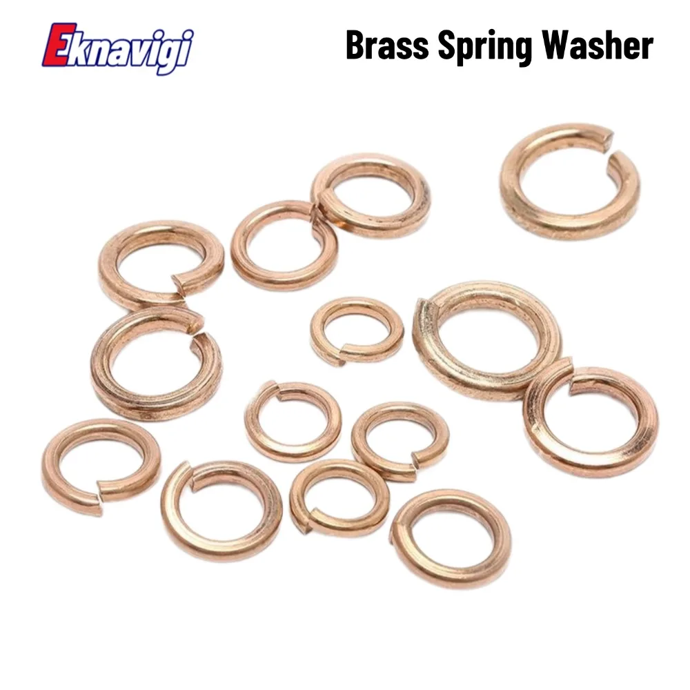 GB93 M2 M2.5 M3 M4 M5 M6 M8 M10M12-M16 M18 M20 Brass Split Spring Washer Bronze Copper Shell Washer Spring Washer Anti Loosening