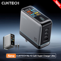 New CUKTECH No.10 GaN Super Charger Ultra AD1204U 120W 100 MAX 4 Ports USB-C Charger For Xiaomi Samsung iPhone MacBook Laptop
