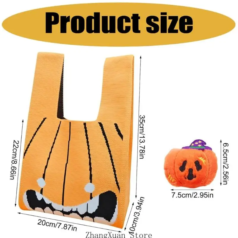 Halloween-Leckereien-Wickelbeutel-Set mit Polyester-Süßigkeitsbeutel, Aufkleber-Sortiment zum Basteln und tragbarer – Detail 6