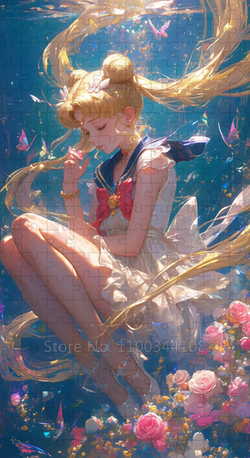 Sailor Moon Jigsaw Puzzle Classic Anime Character 300/500/1000 Pieces Puzzles Adult Stress Relieving Game Children Handmade Toys