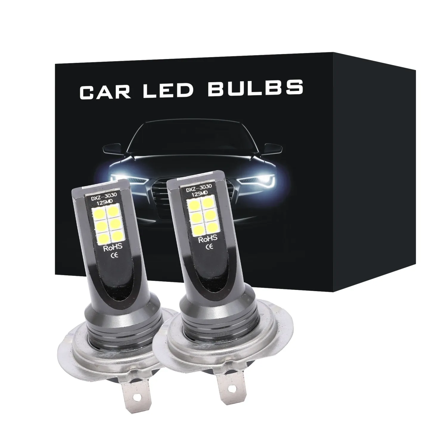 2Pcs H7 H4 Led Car Fog Light Headlight H1 H8 H9 H11 9005 9006 HB4 H10 Super Bright LED Headlight Fog DRL Bulbs Kit Yellow White