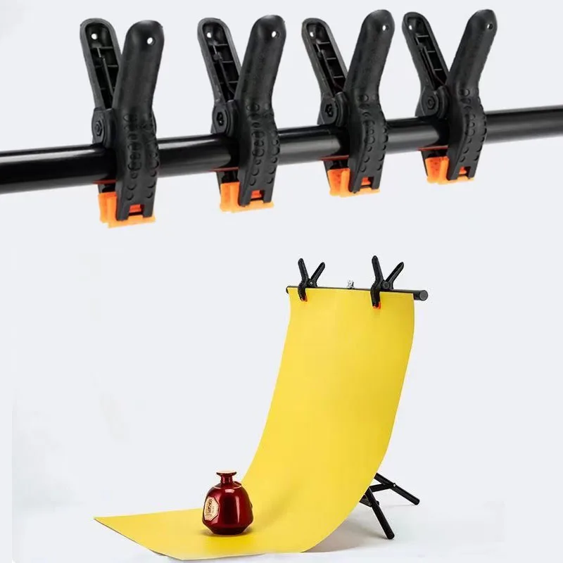 10pcs 4-Inch A-clip Woodworking Spring Clip Photography Background Cloth Plastic Nylon Clamps Fixed Clip Carpentry Tools