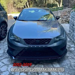 Gloss Black Car Front Bumper Lip Splitter Diffuser Retrofit For Seat Leon 3 MK3 MK3.5 2012-2019 Body Kit Tuning Accessories