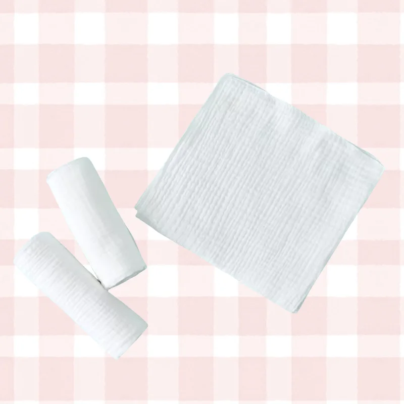 

8 шт./лот, детские марлевые подгузники из 100% хлопка для новорожденных, сменные подгузники 43x45 см, моющиеся многоразовые двухслойные мягкие детские полотенца