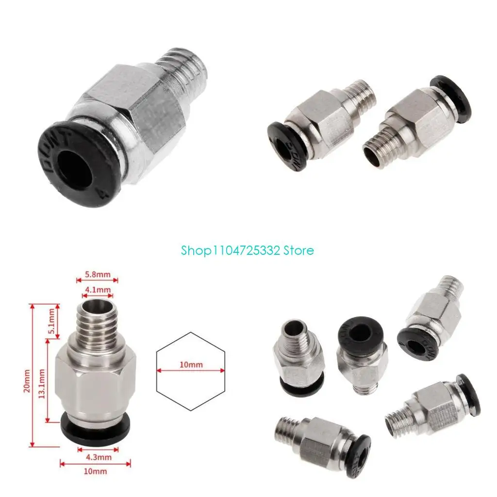 

P5EA 5 Pack Male Thread Straight Pneumatic Fitting Push Quick Release Connectors